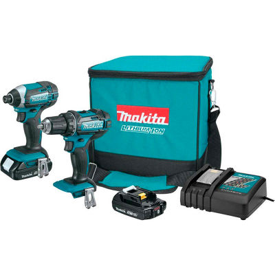 Makita CT225R 18V LXT Lithium‑Ion Compact Cordless 2 Pc. Combo Kit XFD10Z & XDT11Z (2.0Ah)