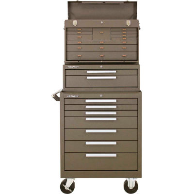 Kennedy® 277XB,5150B,52611B 27" X 18" X 62-1/2"20 Drawer Roller Cabinet & Machinest Chest Combo