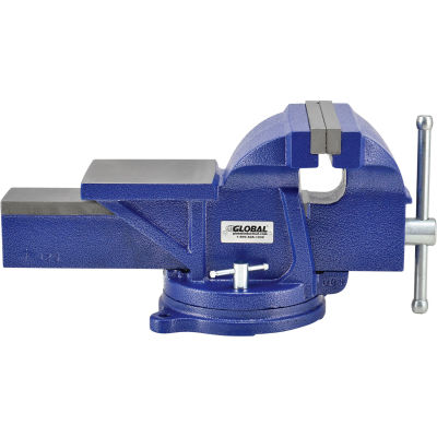Global Industrial 8" Jaw Width General Purpose Bench Vise W/ Swivel Base