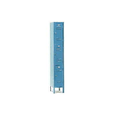 Penco 6321V-1-028KD Door Pull Handle Triple Tier Locker 12x15x24 Unassembled 1 Wide Gray