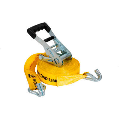 Buyers Products 30 Foot Commercial Grade Ratchet Strap with Soft Rubber Grips, J Hooks - 5483000