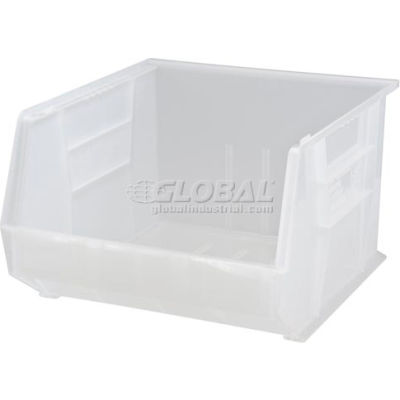 Plastic Stack and Hang Parts Storage Bin 16-1/2 x 18 x 11 Clear - Pkg Qty 3