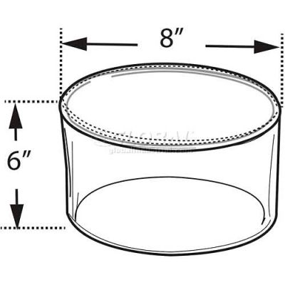 Global Approved 556805 Acrylic Cylinder, 8" x 6", Clear ,1 Piece