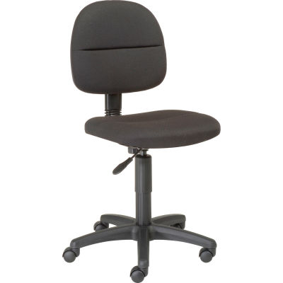Interion® Secretary Chair With Mid Back, Fabric, Black