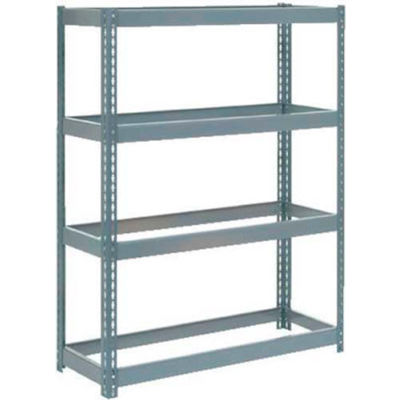 Global Industrial™ Extra Heavy Duty Shelving 48"W x 18"D x 72"H With 4 Shelves, No Deck, Gray