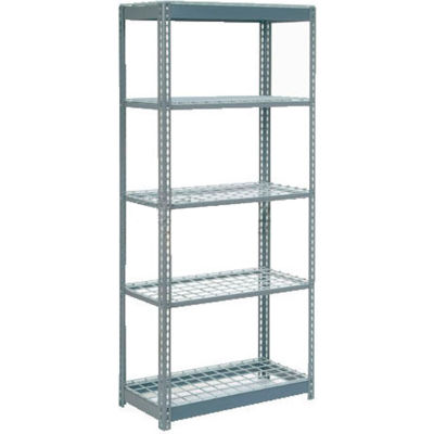 Global Industrial™ Heavy Duty Shelving 36"W x 18"D x 60"H With 5 Shelves - Wire Deck - Gray
