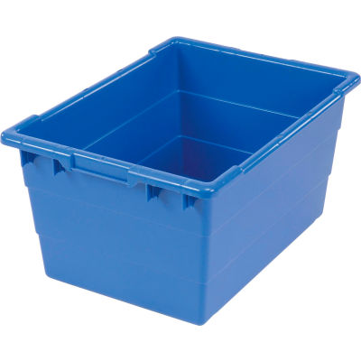 Quantum Cross Stack Nest Tub TUB2417-12 - 23-3/4 x 17-1/4 x 12 Blue - Pkg Qty 6