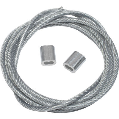 Global Industrial™ Steel Tie Down Cable 5'L Reinforced With End Loops for Outdoor Fixtures