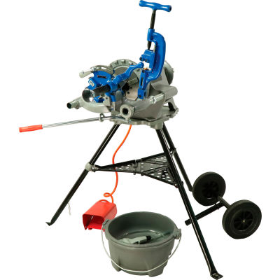 Global Industrial Electric Pipe Threading Machine w/ Manual Die Head, 1/2" - 2" Capacity