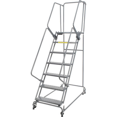 Ballymore 7-Step Steel Rolling Ladder With Perforated Tread, 32