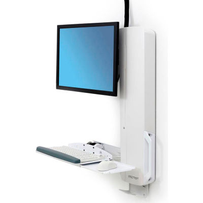 Ergotron® 61-081-062 StyleView® Sit-Stand Vertical Lift for High Traffic Area, White