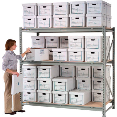 Global Industrial™ Record Storage Rack Starter 96"W x 36"D x 96"H