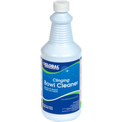 Global Industrial Clinging Bowl Cleaner, 1 Quart Bottle, 12/Case