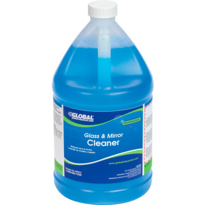 Global Industrial Glass & Mirror Cleaner, Gallon Bottle, 4 Bottles