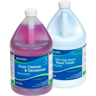 Global Industrial™ Floor Cleaning Kit - Floor Cleaner & Finish - Case Of Two 1-Gallon Bottles