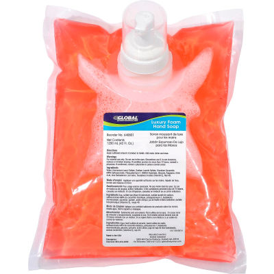 Global Industrial Luxury Foam Hand Soap 1200ml Refill - 6 Refills/Case