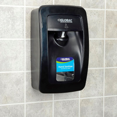 Global Industrial™ Hand Sanitizer Starter Kit W/ Automatic Dispenser - Black