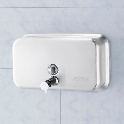 Global Industrial Stainless Steel Horizontal Liquid Soap Dispenser - 1000 ml