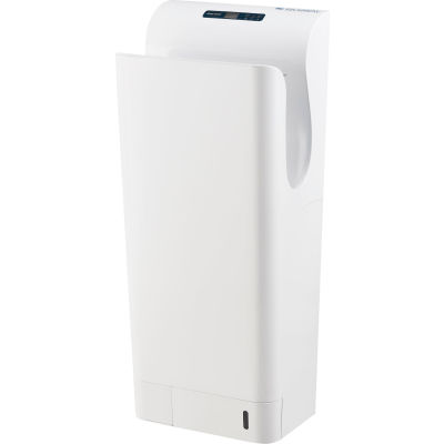 Global Industrial High Velocity Vertical Automatic Hand Dryer W/ HEPA Filter, White, 110-120V