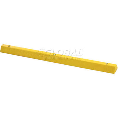 Yellow Parking Curb with Hardware 72"L x 4"H x 6"W