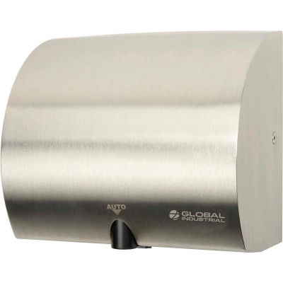 Global Industrial™ High Velocity Automatic Hand Dryer, Brushed Stainless Steel, 120V