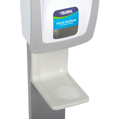 Global Industrial Drip Tray for Manual/Automatic Dispensers, Gray