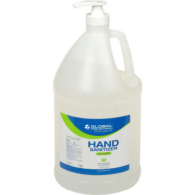 Global Industrial Gel Hand Sanitizer, 1 Gallon, 4 Bottles/Case With 1 Pump