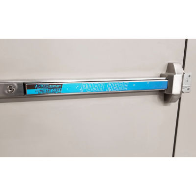 Global Industrial V-Guard Constant Clean Antimicrobial Panic Bar Strip, 20" x 2", 10/Pack