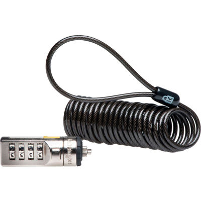 Kensington® 64670 Portable Combination Laptop Lock with 6 ft. Cable, Gray