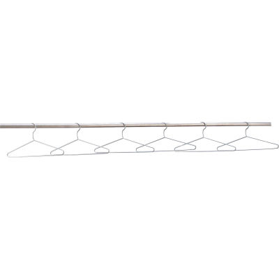 Global Industrial Coat Hangers Chrome Plated - Pkg of 6 - Pkg Qty 2