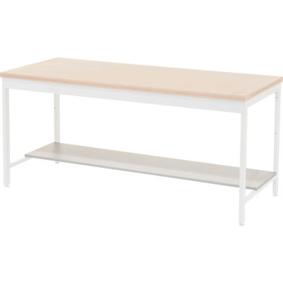 Global Industrial Lower Shelf Plastic Laminate for Euro Bench- 72"W x 16"D - Gray