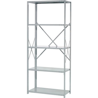 Penco Steel Shelving 20 Ga 36"WX18"DX87"H Open Clip Style 5 Shelf Starter