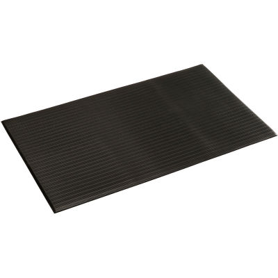 Apache Mills Soft Foot Ribbed Surface Mat 3/8" Thick 2' x Up to 60' Black