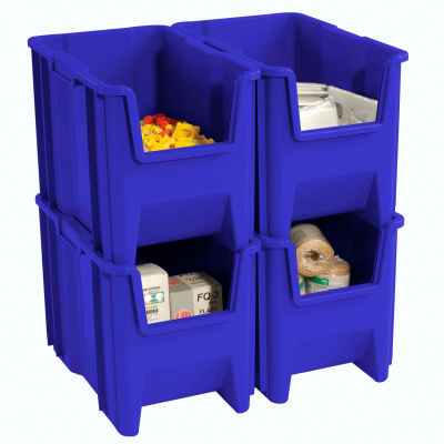 Quantum QGH600 Giant Hopper Bin 10-7/8"W x 17-1/2"D x 12-1/2"H Blue - Pkg Qty 4