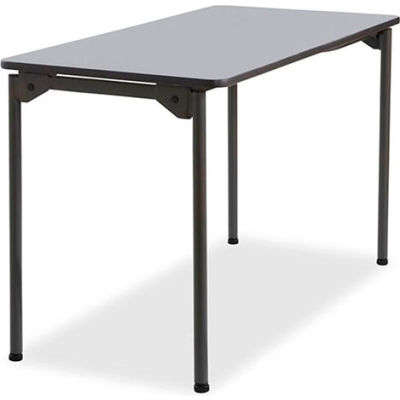 Iceberg Maxx Legroom™ Wood Folding Table - 48" x 24" - Gray