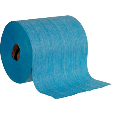 Global Industrial™ Quick Rags® Heavy Duty Jumbo Roll, Blue, 475 Sheets/Roll, 1 Roll/Case
