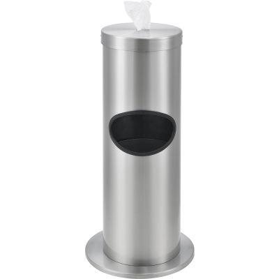 Global Industrial™ Floor Standing Wet Wipe Dispenser - Stainless Steel