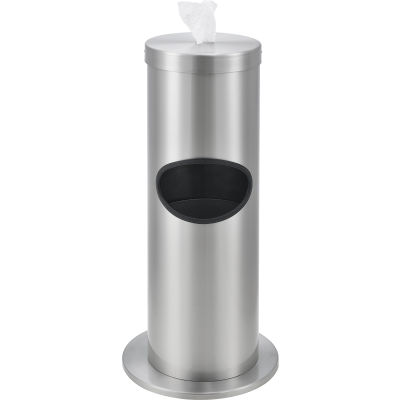 Global Industrial Floor Standing Wet Wipe Dispenser - Stainless Steel