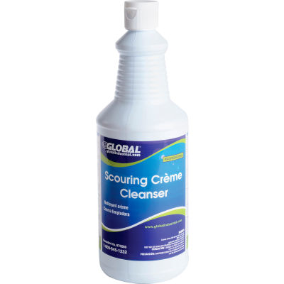 Global Industrial Scouring Crème Cleanser - Case Of Twelve 1 Quart Bottles