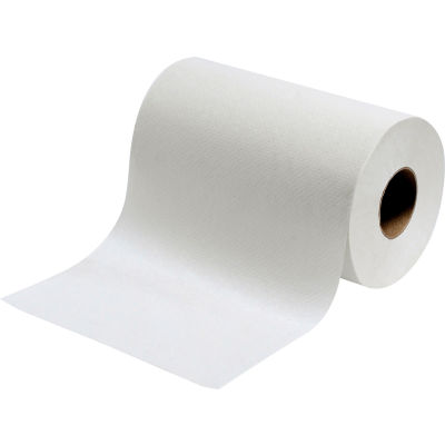 Global Industrial Roll Paper Towels, White - 350'/Roll, 12 Rolls/Case