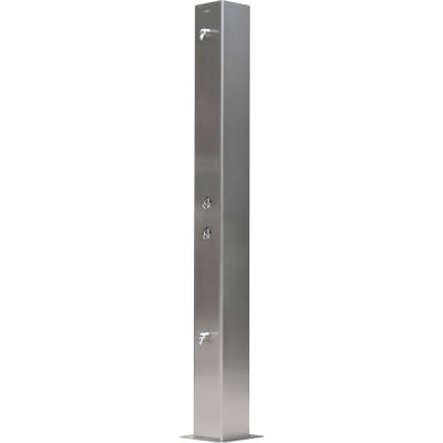Global Industrial® 84" Outdoor 2 Nozzle Water Shower, Stainless Steel
