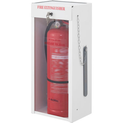 Global Industrial Fire Extinguisher Cabinet, Surface Mount, Lockable, Fits 2-1/2-5 Lbs.