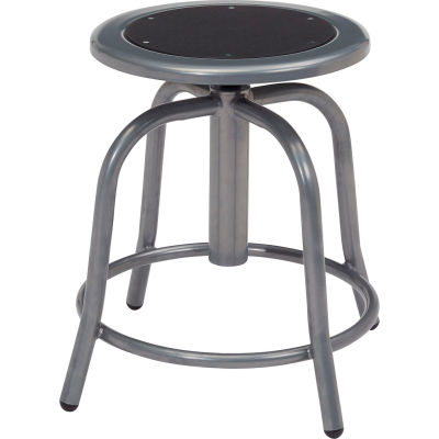 NPS Steel Designer Stool - Adjustable Height - Black with Gray Frame - 6800 Series