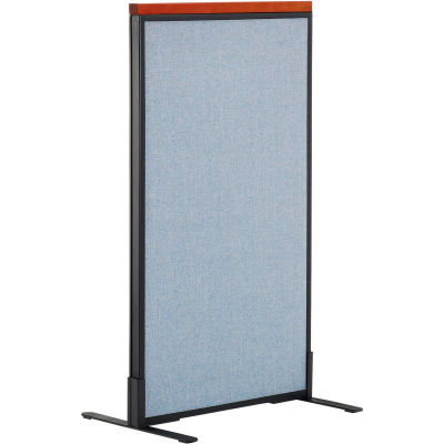 Interion® Deluxe Freestanding Office Partition Panel, 24-1/4"W x 43-1/2"H, Blue