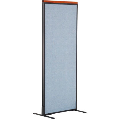 Interion® Deluxe Freestanding Office Partition Panel, 24-1/4"W x 61-1/2"H, Blue