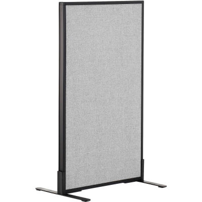 Interion® Freestanding Office Partition Panel, 24-1/4"W x 42"H, Gray