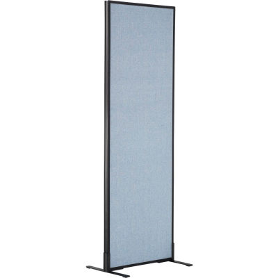 Interion® Freestanding Office Partition Panel, 24-1/4"W x 72"H, Blue