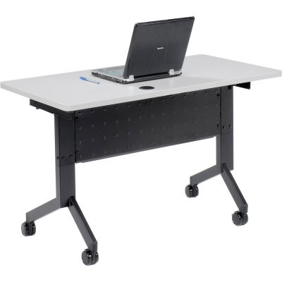 Interion® Training Table - Flip-Top 48" x 24" - Gray