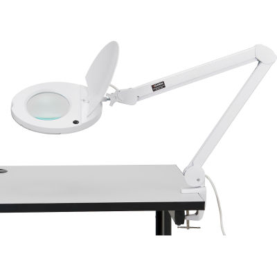 Global Industrial™ 3 Diopter LED Magnifying Lamp, White