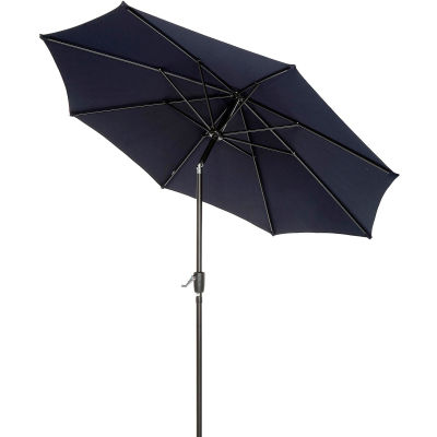 Global Industrial™ Outdoor Umbrella with Tilt Mechanism, Olefin Fabric, 8-1/2'W, Navy Blue